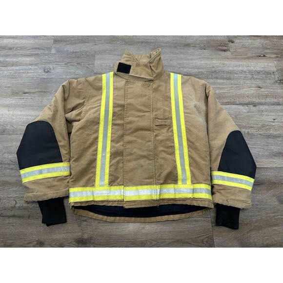 Vintage Retired Firefighter Turnout JACKET FIRE COAT USED Size Small